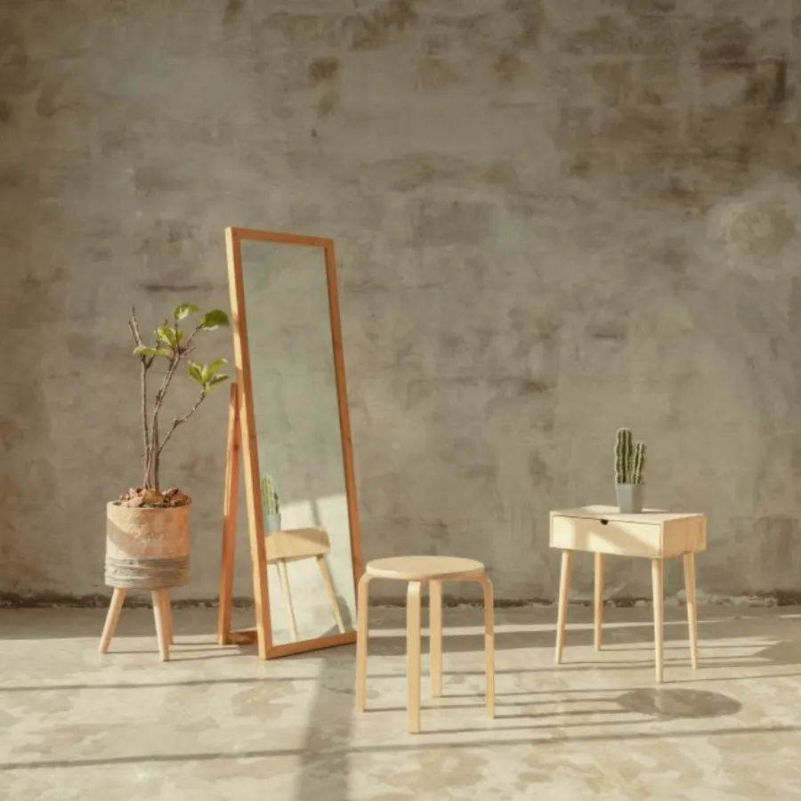 Tabouret Pli en noyer